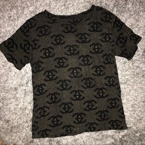 Vintage CC logo tee gold sz medium